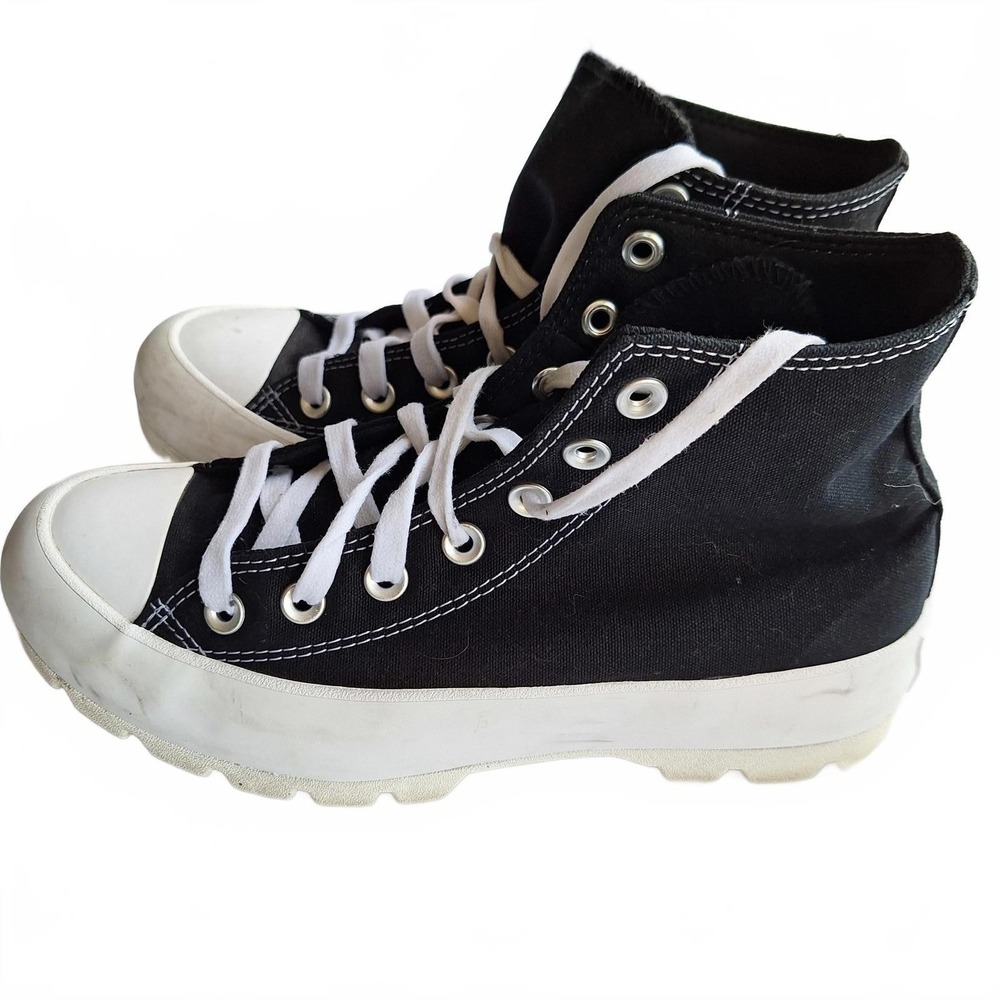 Converse Chuck Taylor All Star Lugged High‎ Top Platform Sneakers Black White